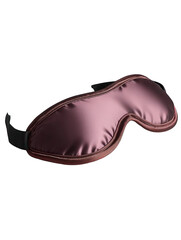 A mauve-toned eye mask.  Soft, silky material