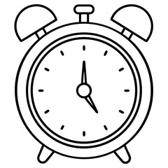 Obraz premium Alarm clock line art vector