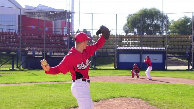 Experience the Dynamic Baseball Pitching Sequence in Action, where athleticism meets precision
