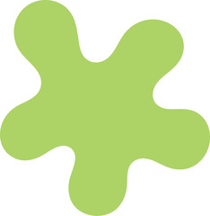 Abstract light green blot isolated on white background design