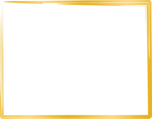 Gold square frame element with line border