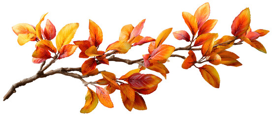 autumn leaves isolated on white