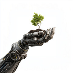Robot tenant sol avec arbre