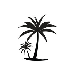 Obraz premium palem tree logo icon illustration flat