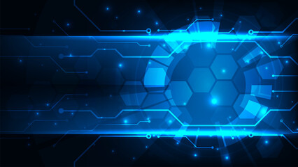 Digital technology adstract blue light background