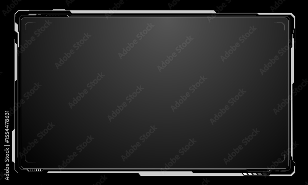 Poster hud frames white grey user interface elements design modern technology futuristic control panel scre