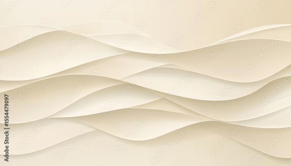 Poster silky smooth beige wave patterns create a tranquil backdrop for elegant designs and textures