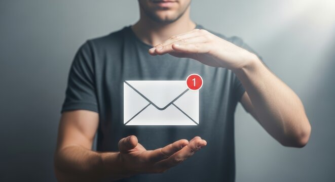 Digital Mail Notification with Unread Message