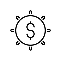 dollar money finance icon design