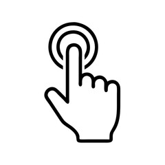 finger tap touch screen icon design