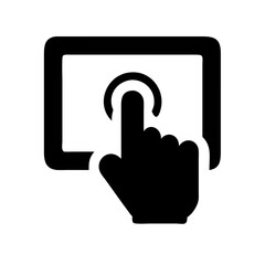 finger tap touch screen icon design