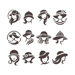 Women Hat Logo Vector
