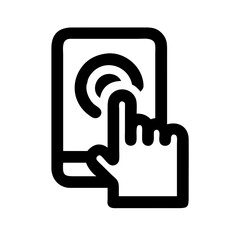 finger tap touch screen icon design
