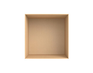Empty cardboard box for packaging and shipping.
