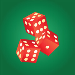Casino dice red