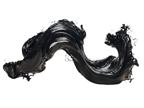 Abstract dark liquid flow