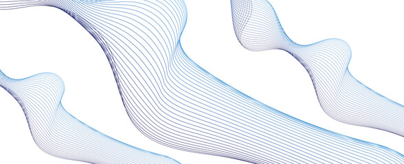 line wave background. Blue minimal round lines abstract background. Thin line wavy abstract vector background. Curve wave seamless pattern design