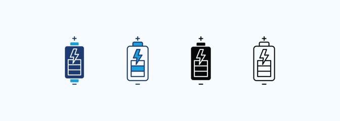 Power Cell Icon Set Multiple Style Collection