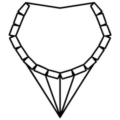 Diamond Necklace line art vector