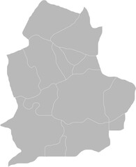 Corum, Turkey – administrative vector map with district boundaries (Web Mercator projection, PPT-compatible & fully editable)