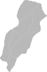 Kinkkale, Turkey – administrative vector map with district boundaries (Web Mercator projection, PPT-compatible & fully editable)