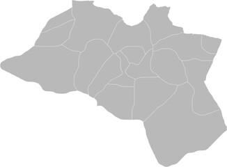 Ordu, Turkey – administrative vector map with district boundaries (Web Mercator projection, PPT-compatible & fully editable)