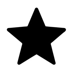 Fototapeta premium Star black silhouette icon