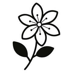  blackthorn flower isolated vector on-white-background