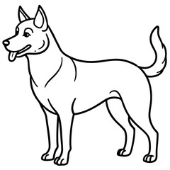 dogs line art vector