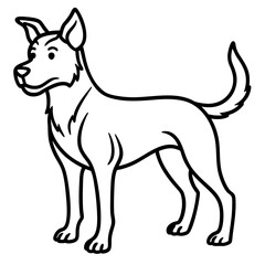 dogs line art vector