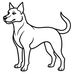 dogs line art vector