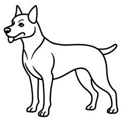 dogs line art vector