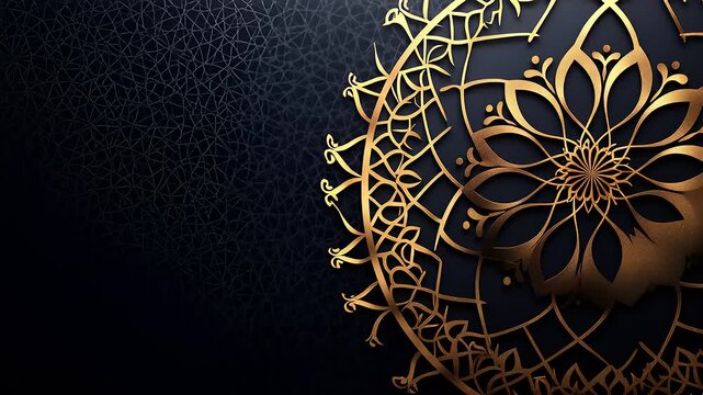 Islamic Golden Pattern Design with Elegant Ornamentation and Luxury Style