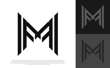 letter M initial logo design