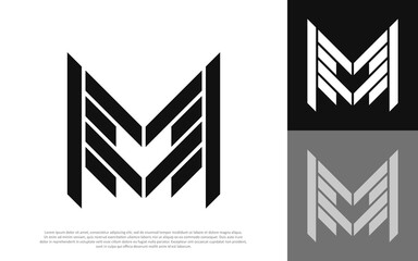 letter M initial logo design