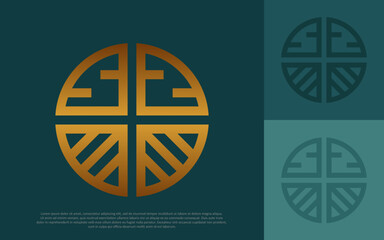 letter O elegant initial logo design