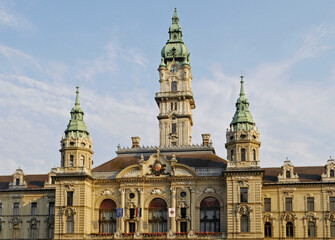 Obraz premium Town Hall palace in Gyor, Hungary