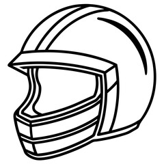 Helmet line art vector