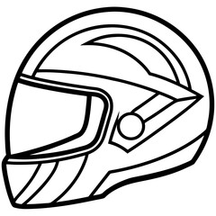Helmet line art vector