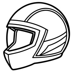 Helmet line art vector