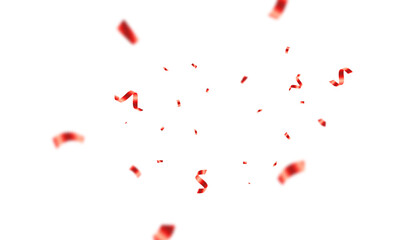Red confetti background vector illustration for festive decoration.