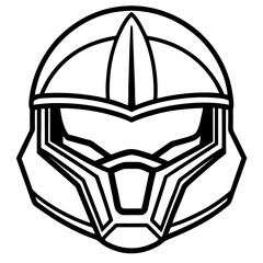 Helmet line art vector