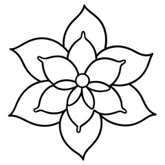 Naklejka premium Jasmine line art vector