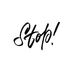 Stop Sign A Unique and Creative Typography Design with Bold and Artistic Elements