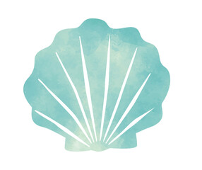 貝殻の水彩イラスト1