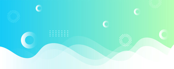 Modern banner background. full color, bright blue green gradation, wave eps 10