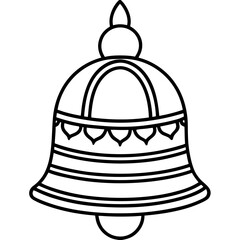 Jhumka line art vector