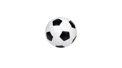 Fototapeta premium Black and white soccer ball isolated on a white background, perfect for sport and game illustrations