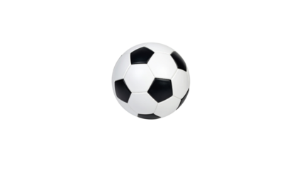Black and white soccer ball isolated on a white background, perfect for sport and game illustrations
