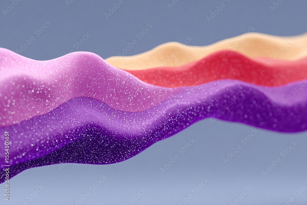 Poster waves of vibrant colors create a mesmerizing display of artistic fluidity